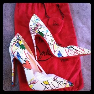 **SOLD**Christian Louboutin So Kate Graffiti Pumps